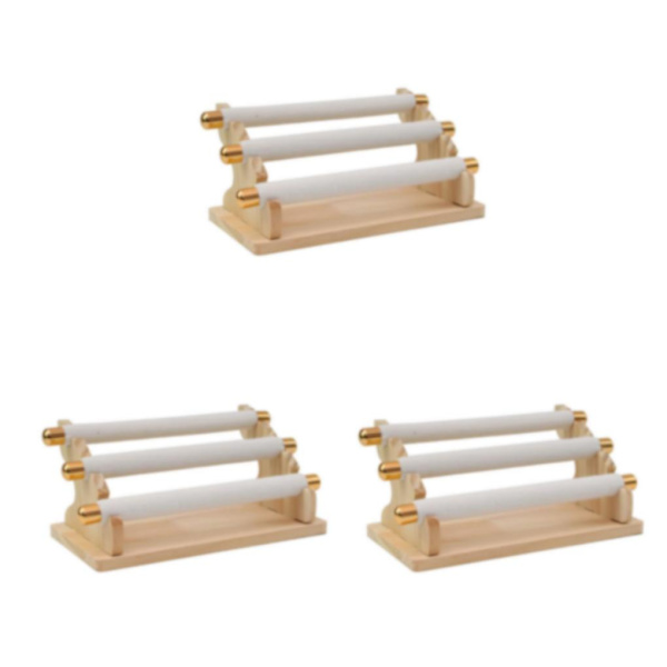 1/2/3 Fristående Ringar Display Hållare Showcase Hållare för hemmet White 20 x 10 x 9.5cm 3PCS