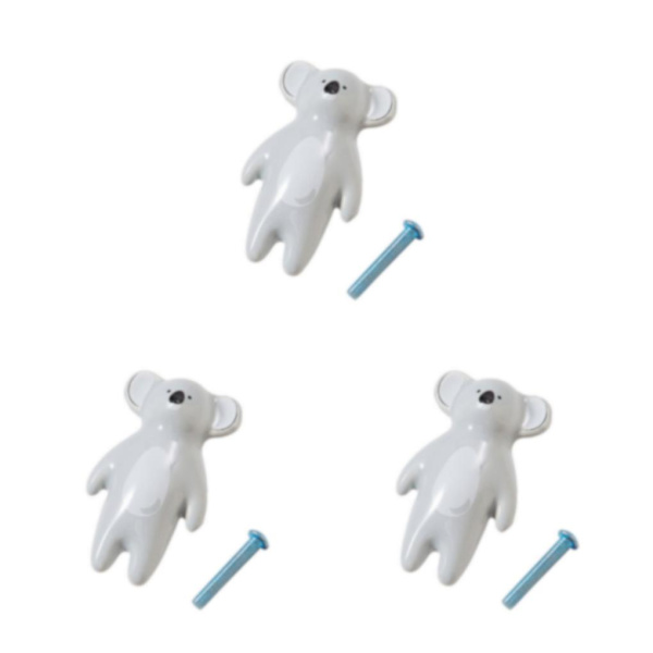 1/2/3/5 Kompakta och lätta knoppar för byrålådor Enkelt koala 3Set