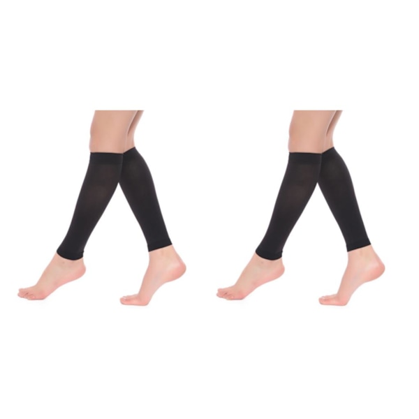 1/2/3/5 Dam S Calf Compression Strumpor Bekväma och black S 2Set