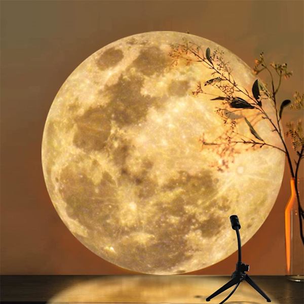 1/2/3 Earth Moon Night Lamp 360° roterbar USB för dekorälskare Moon Light 3W 1Set