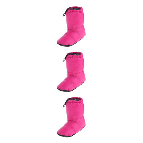1/2/3 Vita duntofflor Vintervarma campingtältfotskor Rose Red L 3PCS