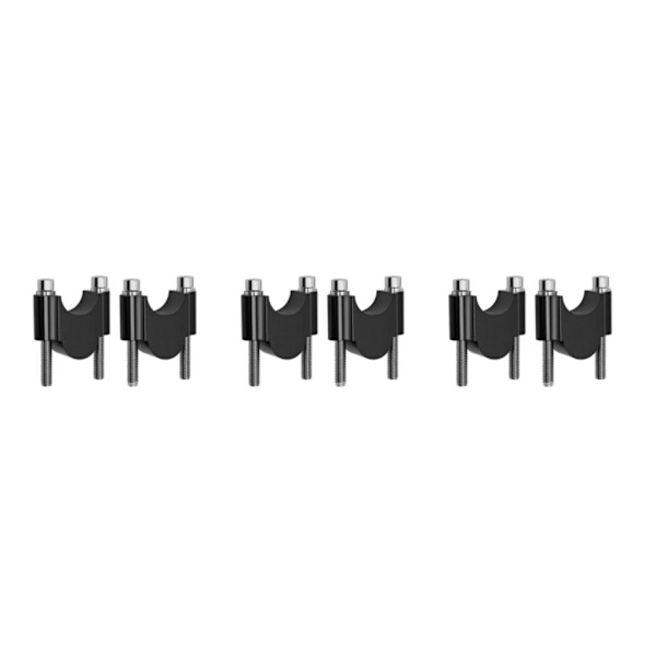 1/3 Robust och hållbar motorcykelstyreadapter för fordon black 22mm 3PCS