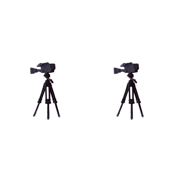 1/2/3/5 1:64 Handmålad modell Människor Figur Diorama Scenery Tripod Camera height 2.8-3cm 2Set