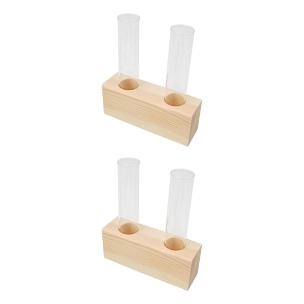 1/2/3 Glasprovrör Vas Planteringskärl Växt Terrarium för Beige 2 Tubes 2Set