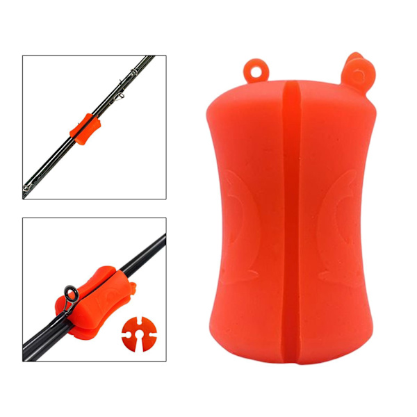 1/2/3/5 Bärbar fiskespö Fast boll Slitstark Slitstark Red 6 x 3.8cm 1Set
