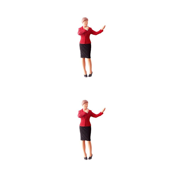 1/2/3/5 1:64 Handmålad modell Människor Figur Diorama Scenery Hostess Red height 2.8-3cm 2Set