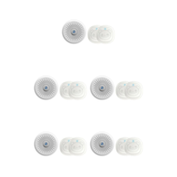 1/3/5 vit Intelligent trådlös dörrklocka Hållbar och 5PCS