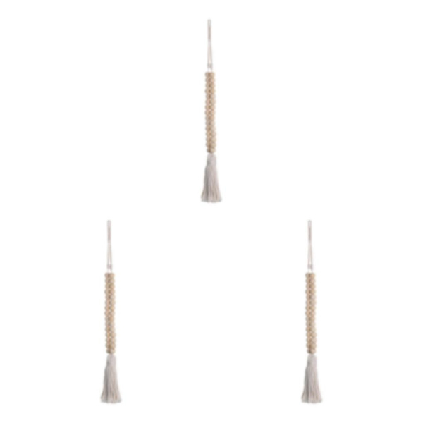 1/2/3/5 Naturträ Pärlgardin Tiebacks Heminredning Boho 3Set