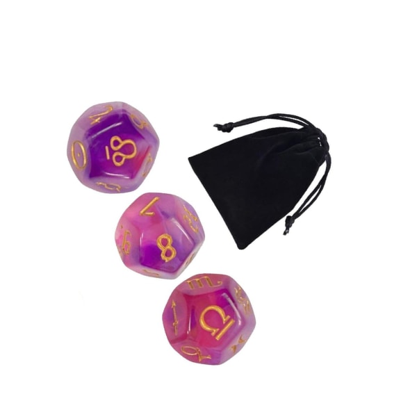 1/2/3/5 3st Akryl Astrologiska Tärningar Konstellationstärningar för Style G 1Set