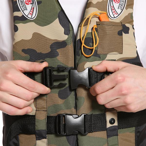 1/2/3 Vuxna Hjälpväst Kajak Ski Flytkraft Fiske Segel Vattensport Green Camouflage S 1 Pc
