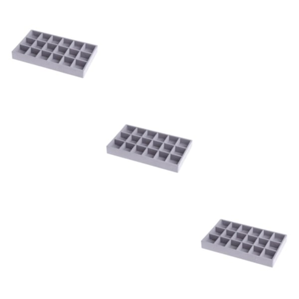 1/2/3/5 Stapelbar smyckesbricka Multipurpose Portable Velvet för 18 Grids Style A 3Set