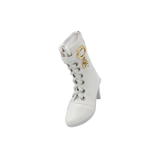 1/2/3 Högklackade Skor Modekläder för 1/3 För BJD Doll White 7.5 x 3 x 7.5cm 1Set