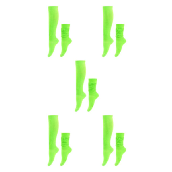 1/2/3/5 2 stycken Slitstarka Slouch strumpor Elasticitet och utsökt Green 5Set