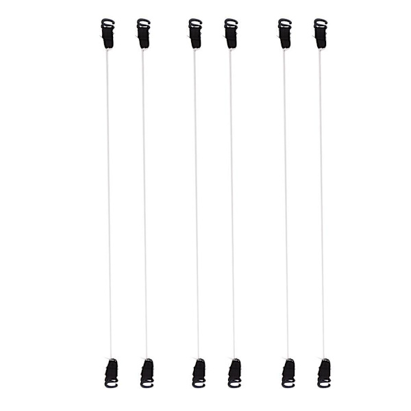 1/3/5 3 par Elastic Fish Line Nylon med krok för hår Black S 1Set