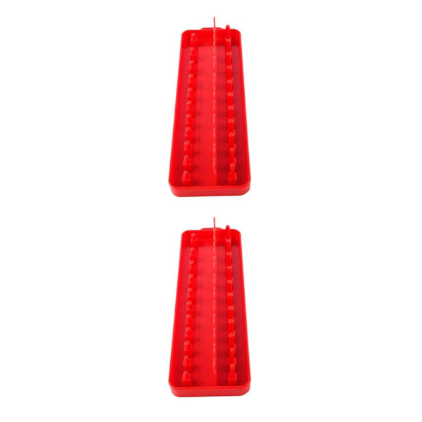 1/2 Socket Organizer Hållare Rack Sleeve Förvaringsfäste Verktygslåda Red Imperial S 2Set