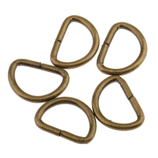 1/3/5 100 Pieces Alloy DIY D För Dee Ringar för Webbing Bronze 12x8x1.8m 1Set