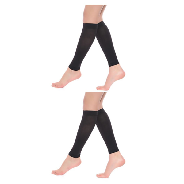 1/2/3/5 Dam S Calf Compression Strumpor Bekväma och black S 2Set