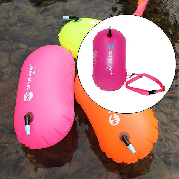 Uppblåsbar Swim Booy Tow Float lättviktsanordning för vatten Rose Red