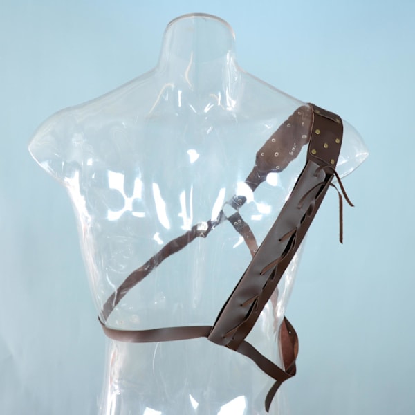 1/2 bältes ryggslida för Adult Huntsman Knight Rapier Scabbard Coffee 1Set