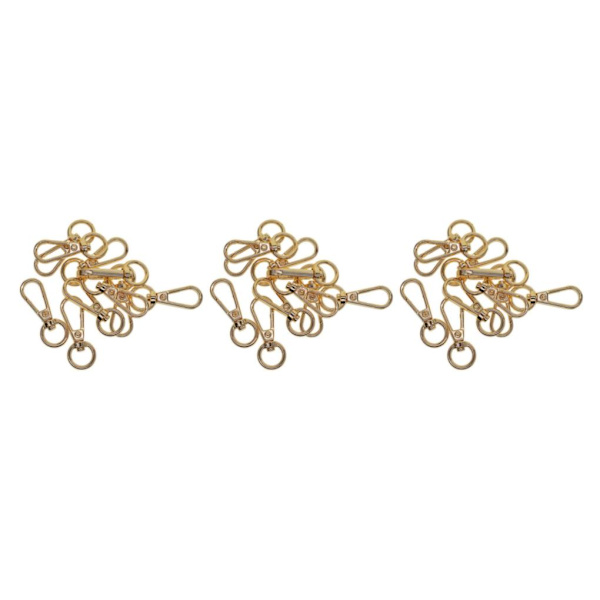 1/3/5 10 delar Swivel Snap Lobster Clasp Clips Nyckelring Golden 3Set