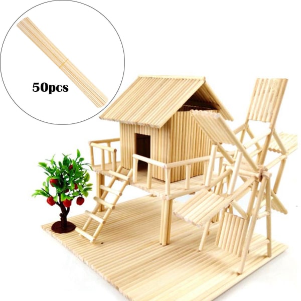1/2/3 oavslutade pinnar hantverk Smidig gör-det-själv Drivved 20 stycken Bamboo 20 Pcs 6×300mm 1Set