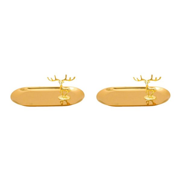 1/2/3/5 Smycken Organizer Stand Fack Display Rack för ringar Small Antler Style D 2Set