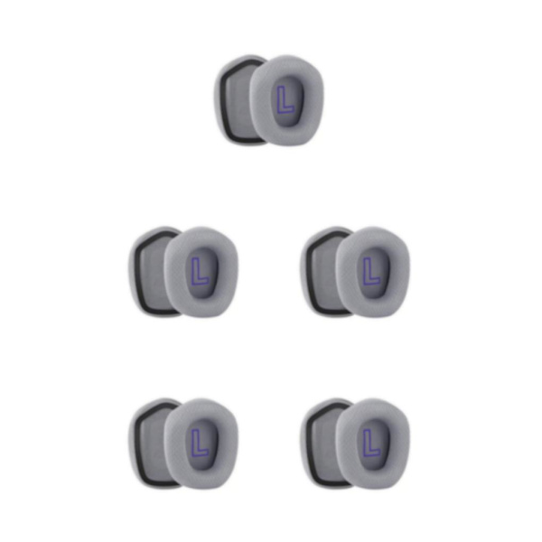 1/2/3/5 Öronkuddar Kudde Hörselskydd Andas Gamer Gray Ear Pads 5PCS