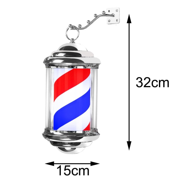 Barber Shop Pole Light Stripe Roterande Frisörsalong Shop Sign for