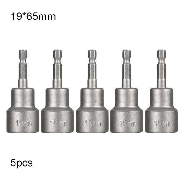 1/2/3/5 5 delar mutterdragare skaft pneumatisk skruvmejsel 19x65mm 1 Pc