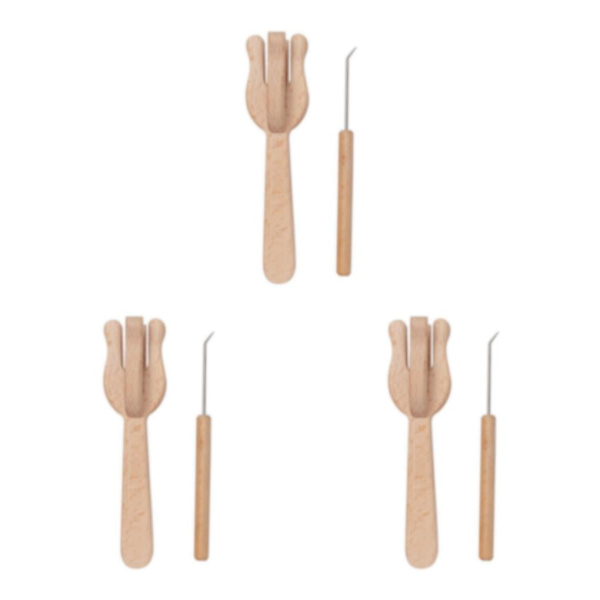 1/2/3/5 Stickverktyg Träform Handvävstol Multifunktionell 3Set