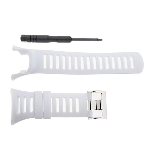 1/2/3 hållbara armbandsur i gummi för För Suunto Ambit3 Silver White 24mm 1 Pc