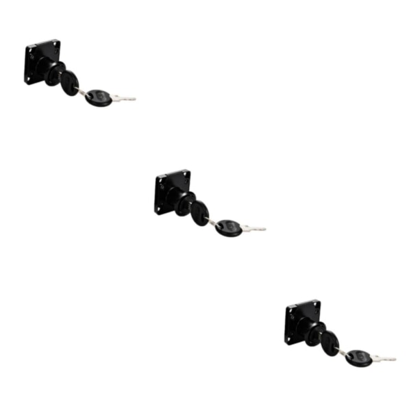 1/2/3 Office Skrivbord Låda Skåp Skåp Garderob Säkerhetslås Black 22mm 3Set