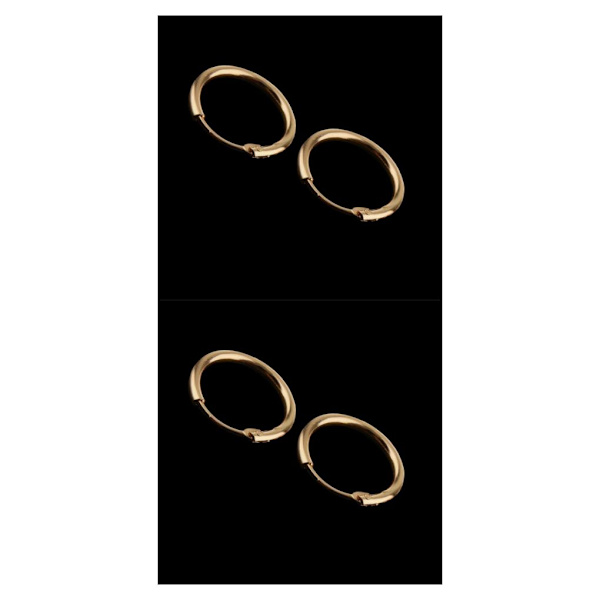 2/3 12 mm x 1,5 mm gångjärnsförsedda sovörhängen Hoops Kopparörhängen 2Set