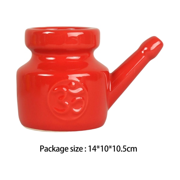 1/2/3/5 Keramik Neti Pot Leakproof Sinus Rinse Pot Tålig för Red 5.51 Inchx3.94 Inchx4.13 Inch 1Set