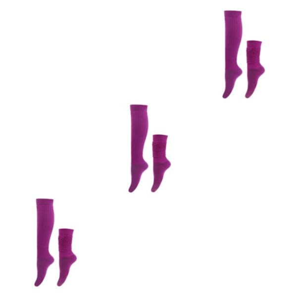 1/2/3/5 2 stycken Slitstarka Slouch strumpor Elasticitet och utsökt Purple 3Set