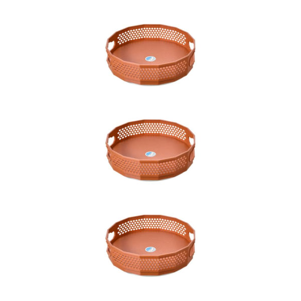 1/2/3 anti-sladd skivspelare Kryddställ för badrumsförvaring Orange S 3Set