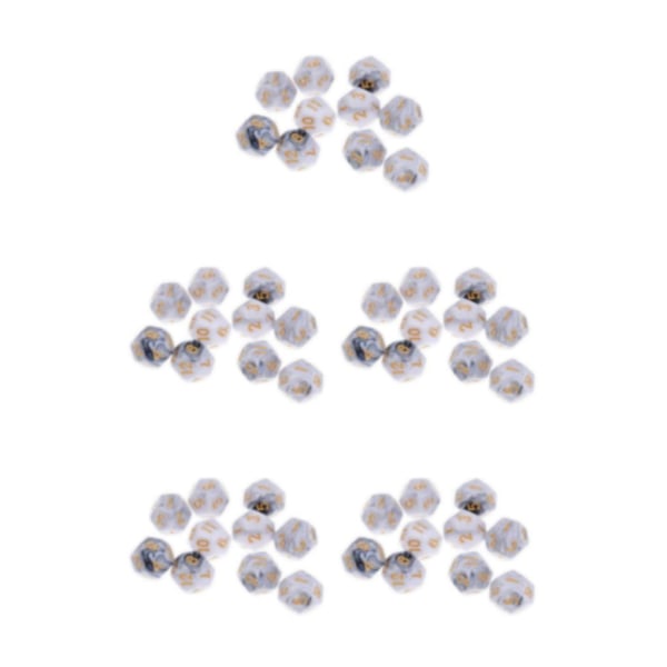 1/5 10 st 12-sidiga tärningar D12 polyedriska tärningar för fängelsehålor 5Set