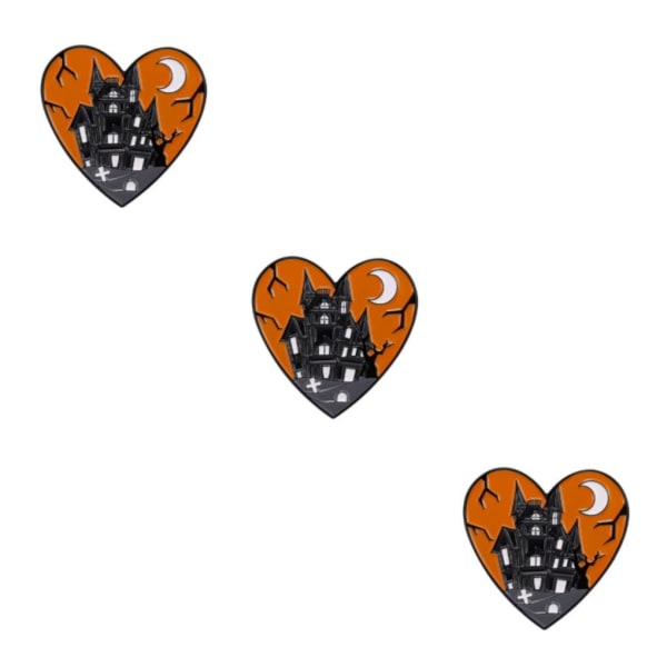 1/2/3/5 Halloween-serien Emalj Pin Utsökt och fashionabelt castle 3PCS