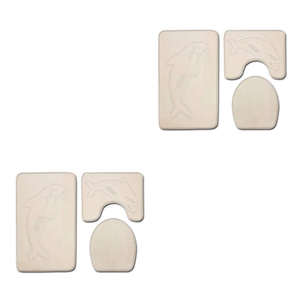 1/2 3pack/lot Halkfri Chenille Badmatta Lätt att installera PJ210611-B001 2Set