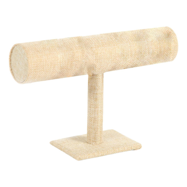 Smycken Organizer Stativ med trä Bas Modern Rack Hanger för Beige