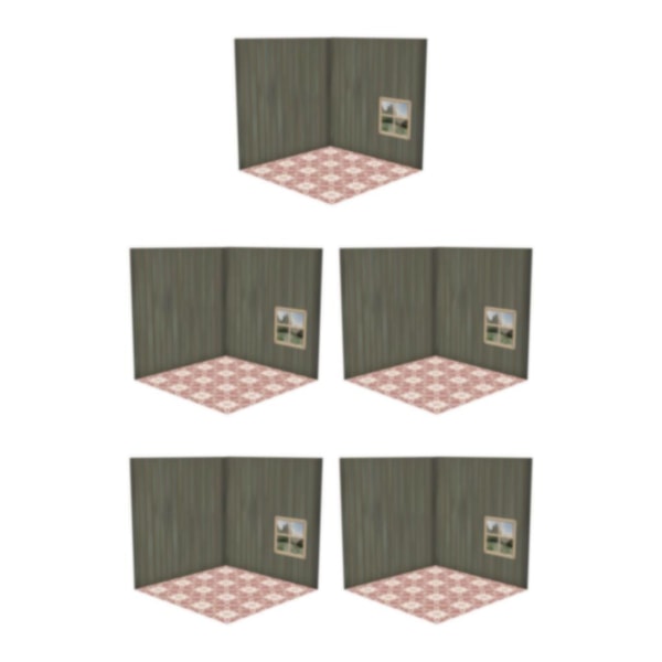 1/2/3/5 1/12 Skala Bakgrund Scenmodell Bakgrundsscen för Living Room 21.5 x 21.5cm 5Set