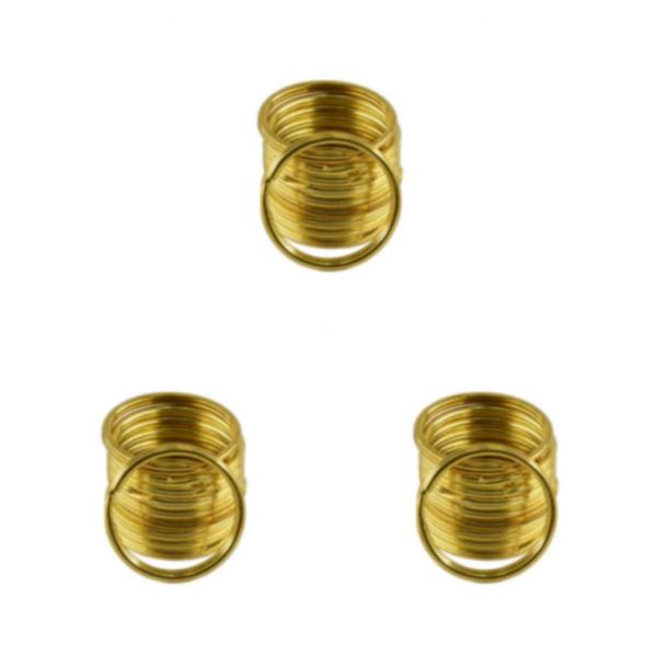 1/2/3 10 delar Mässing Rund Nyckel Delad Ring Kedja Väska Spänne Loop 3Set