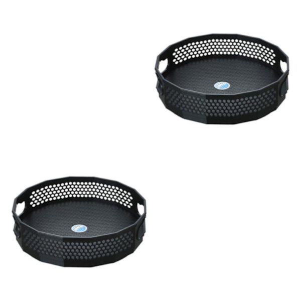 1/2/3 anti-sladd skivspelare Kryddställ för badrumsförvaring Black S 2Set