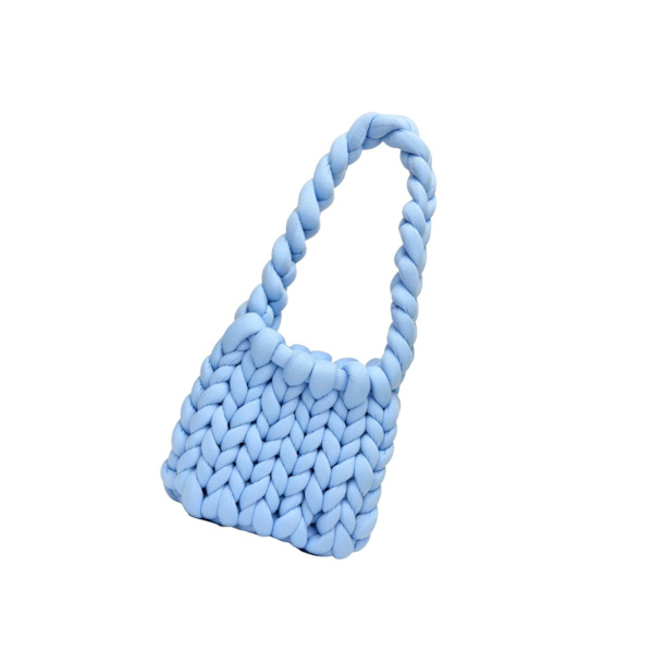 Chunky garn hushållshållfast för filt DIY Tote Making blue 22 x 5 x 20cm