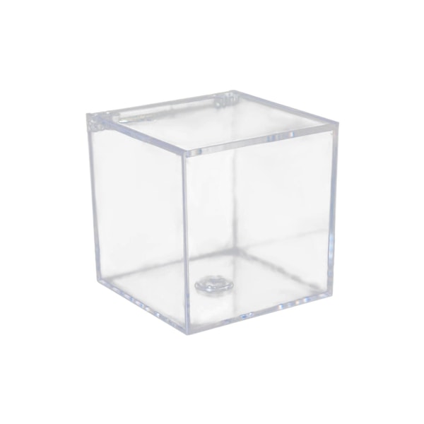 1/2/3 akryl klar kartong med lock Transparent presentförpackning för hemmet 4.5cm 2Set