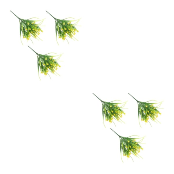 1/2 3x konstgjorda blommor Lågt underhåll inomhus eller utomhus yellow 2Set