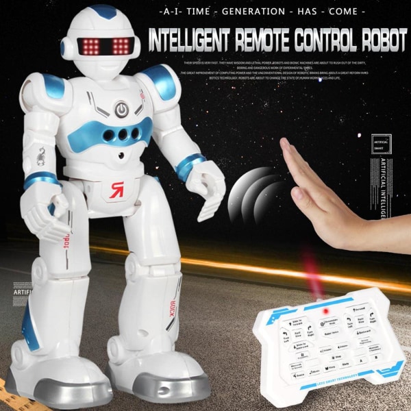 RC Robot Gesture Control Intelligent fjärrkontrollrobot Blue Style B 15x8.5x27cm