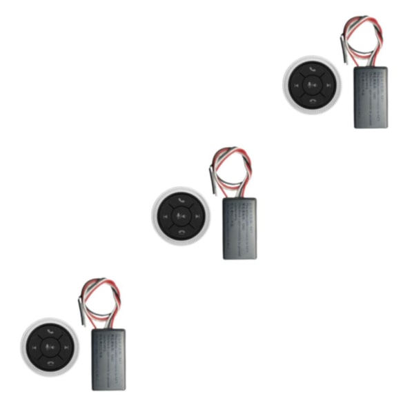 1/2/3/5 Universal Wireless Bluetooth Media Button 7 Key for För Silver 46x12mm 3Set