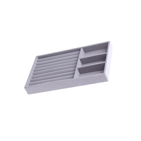 1/2/3/5 Stapelbar smyckesbricka Multipurpose Portable Velvet för 12 Grids Style A 1Set