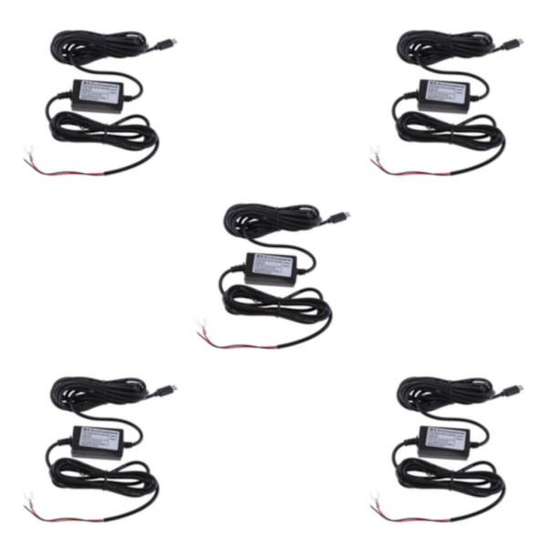 1/3/5 hård tråd automatisk för laddare Micro USB 3,5m DC 12V till 5V 5Set
